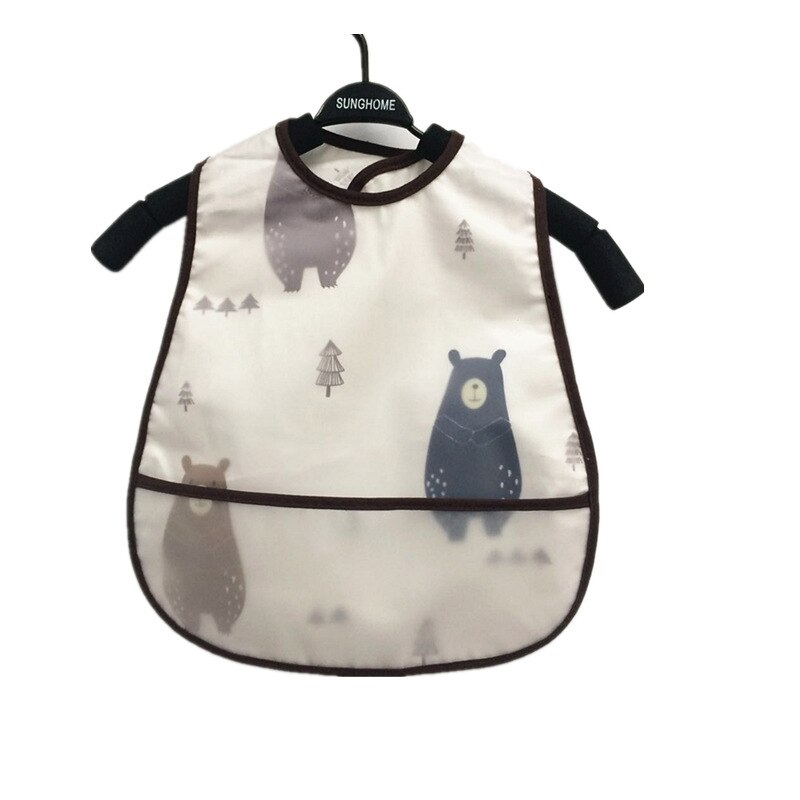 Verstelbare Baby Slabbetjes Eva Waterdichte Lunch Feeding Slabbetjes Baby Cartoon Voeden Doek Kinderen Baby Schort Babador Bandana: Beer