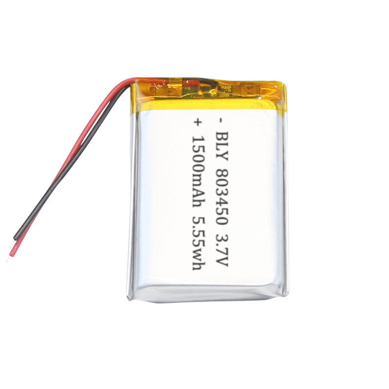 3.7V 1500mAh 803450 Batería de iones de litio de la batería de litio del polímero para la capacidad real del banco de energía GPS 100%