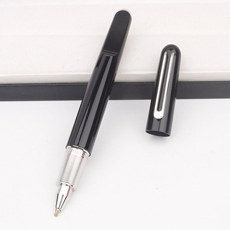 Stylo à bille de luxe MB M rouge en résine précieuse, Gel d'encre noire, recharge sans capuchon, meilleurs stylos à plume avec fermeture à capuchon magnétique