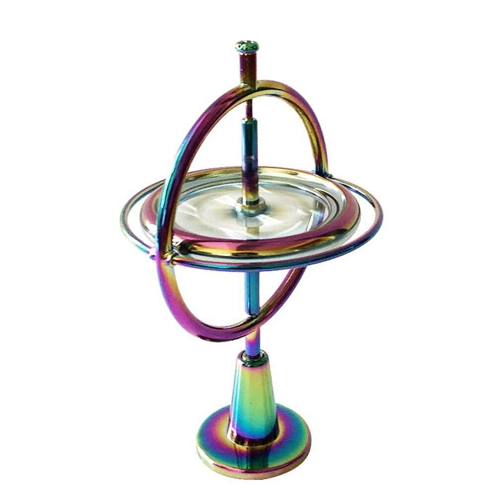 Gyroscope en métal Anti-gravité adulte décompression artefact enseignement jouet Rotation équilibre noir technologie Gyroscope mécanique: Color