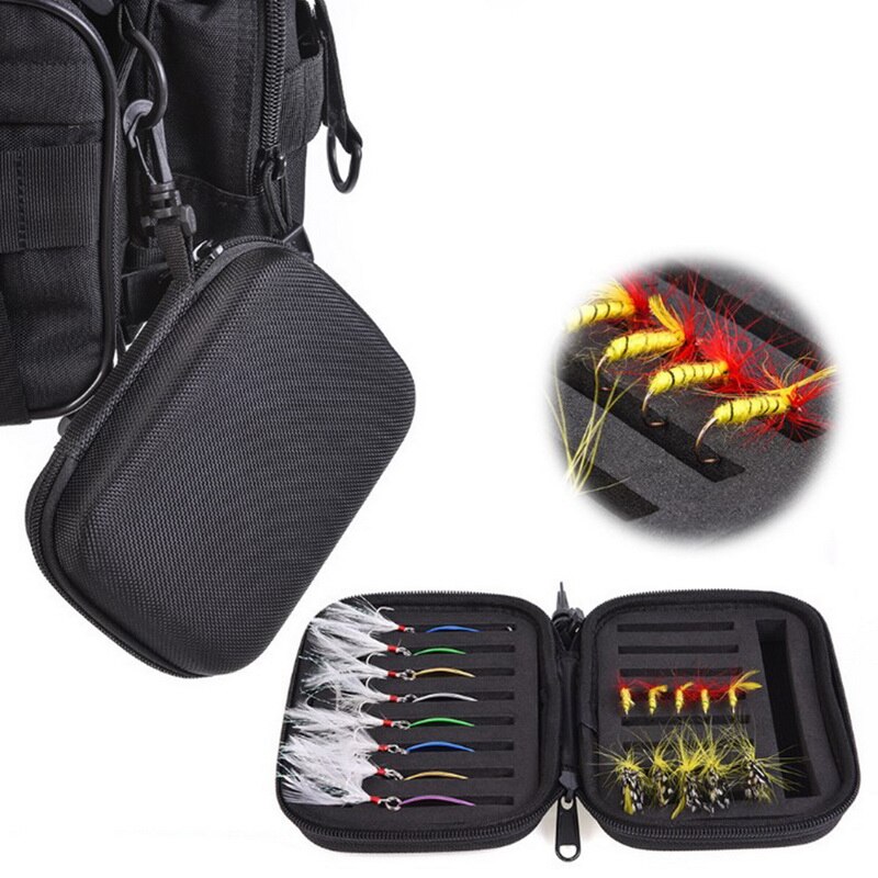 Double Side Fly Fishing Lures Bag Spinner Spoons Fishing Trout Flies Jig Head Tackle Storage Case Fly Fishing Flies Fishhook Bag