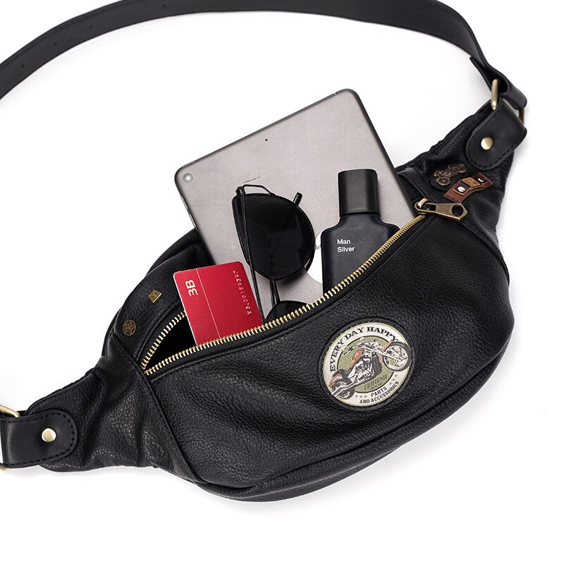 chest bag waist bag personality badge pattern men and women shoulder messenger bag street trend messenger bag