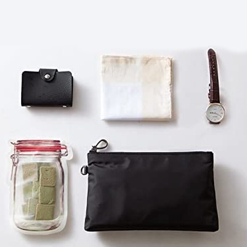 Mason jar lynlås poser snack sandwich lynlås lukning poser genanvendelige lufttætte forsegling opbevaringsposer lækagesikre madspareposer