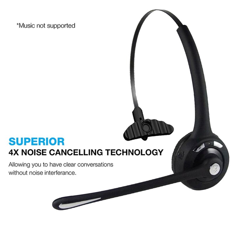 Universal Headset Wireless Headset Rechargeable Wireless Headset with Microphone Dedicated for Office Attendants