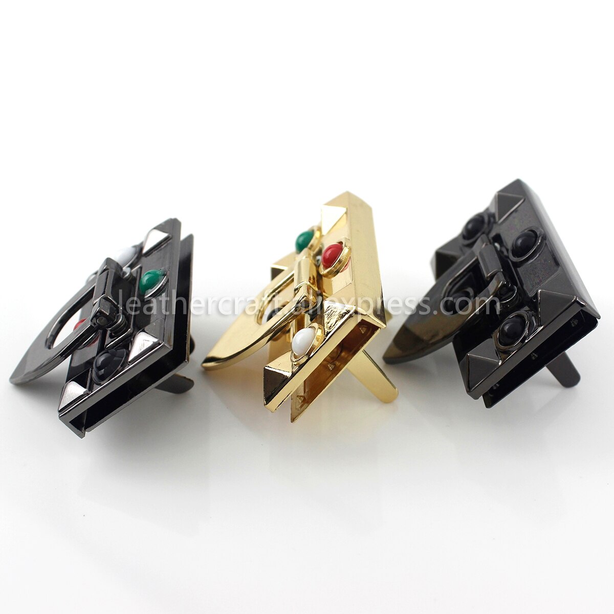 1x Metal Bag Folding Lock Clasp Push Lock Closure Catch Buckles Leather Craft Women Bag Purse Handbag Accessoy 1-1/2&quot;