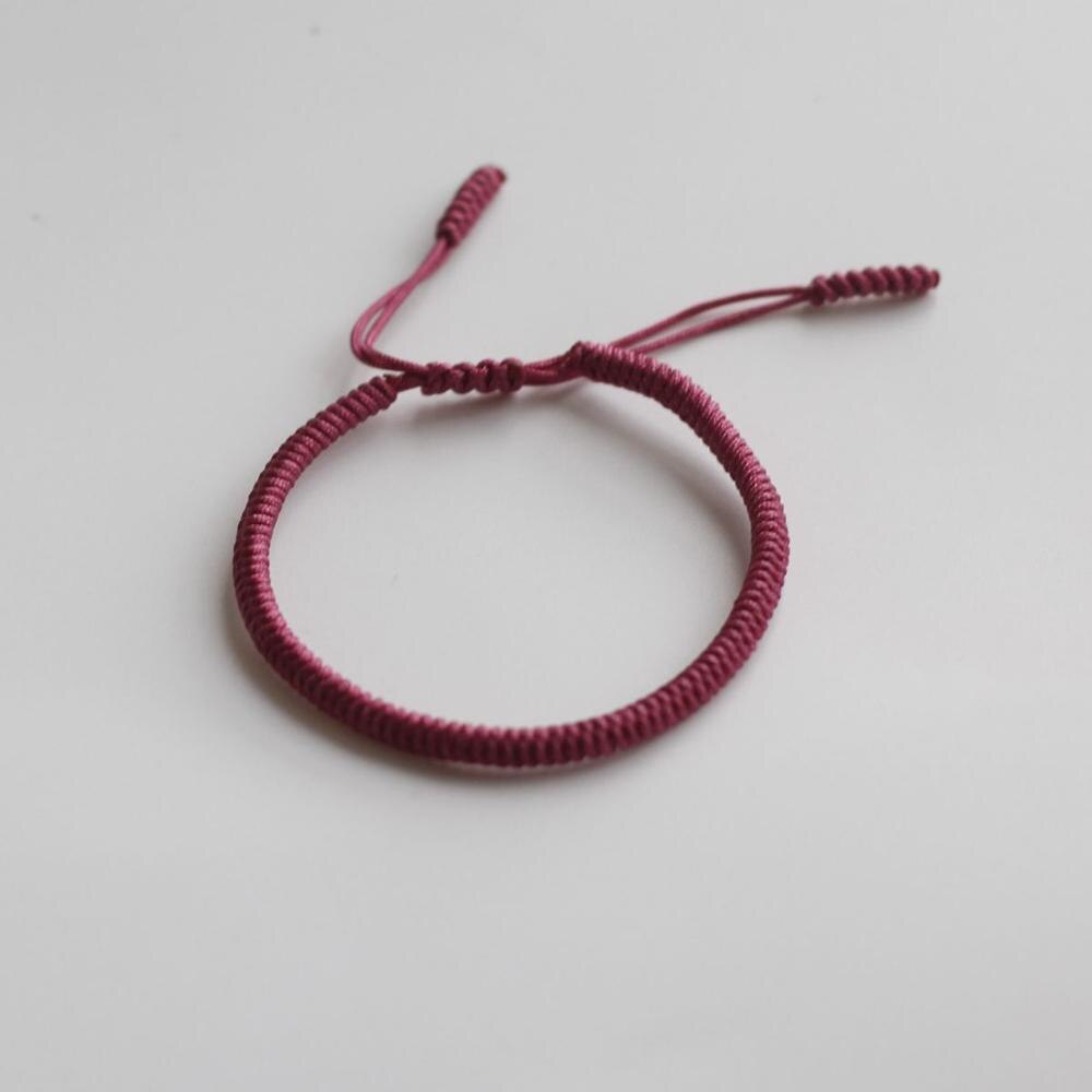 Tibetaanse boeddhistische handgemaakte knopen gelukskoord armband unisex boeddhistische sieraden maat verstelbaar dropshipping: Puur gouden kleur