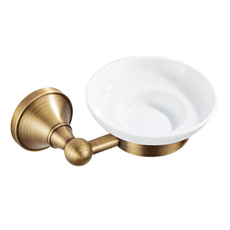 Jabonera antigua de bronce cepillado para baño, soporte para platos, jabonera de cerámica para inodoro: Default Title