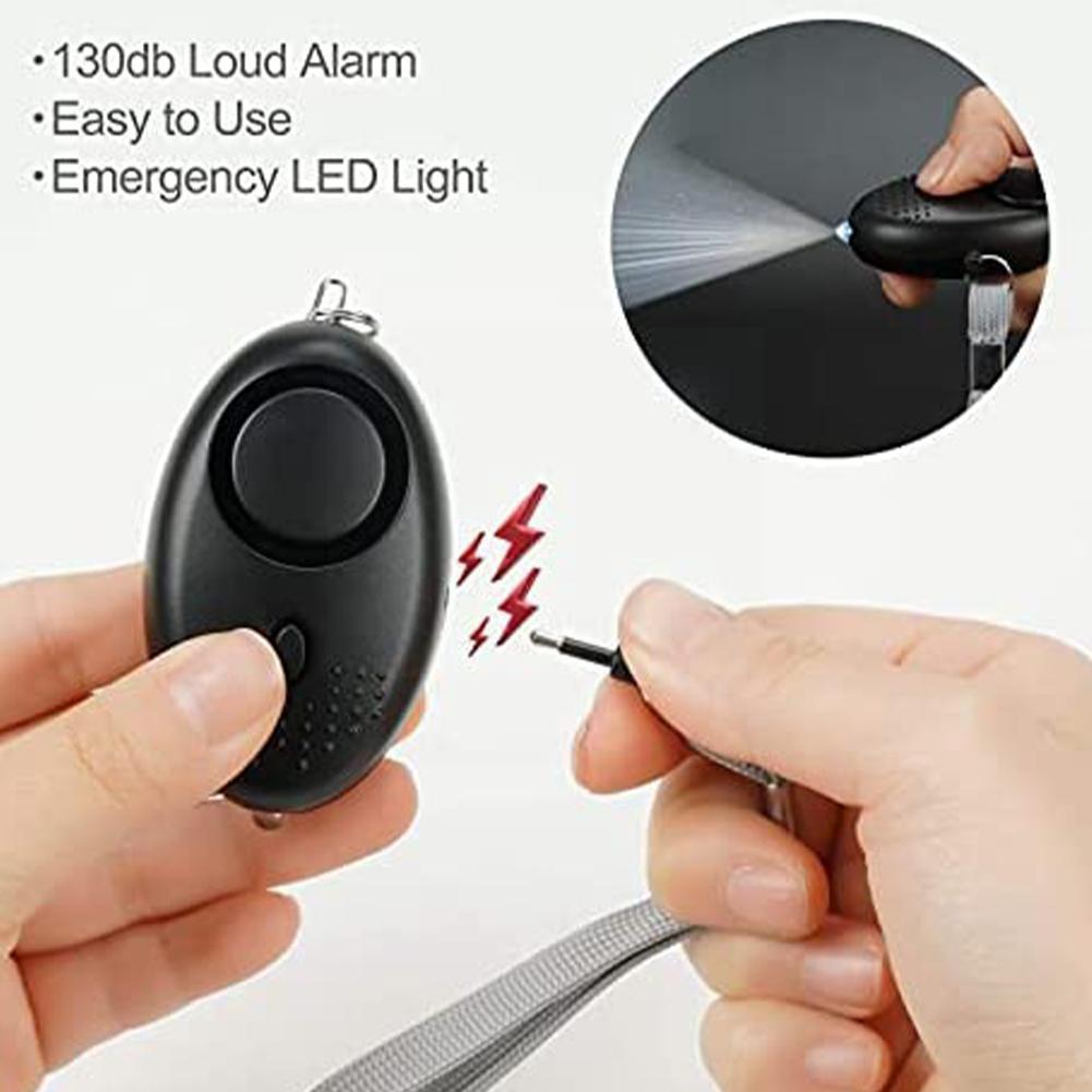 Women's Security Alarm Set 130db Alarm Volume Wolf Alarm To With The Pull Activate Hazard Guard Set Needle Flashlight L9A3
