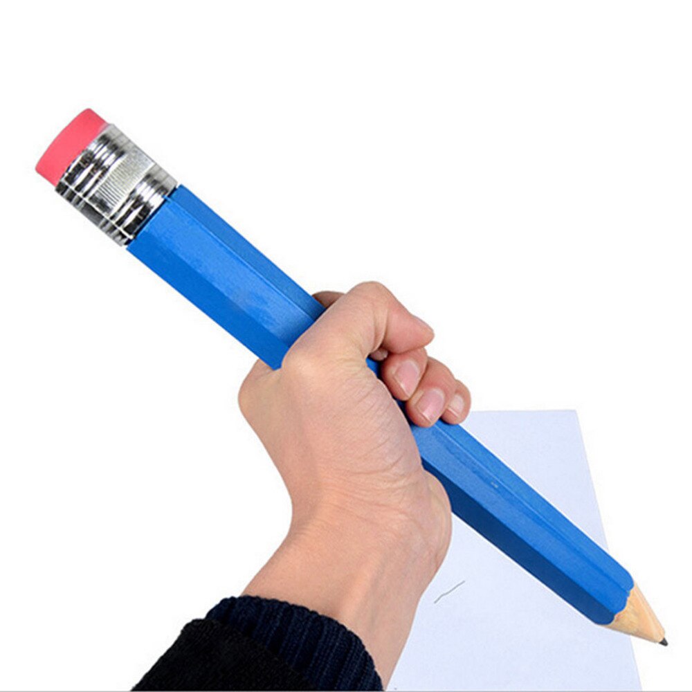 Lápiz grande de madera colorida hecho a mano de 35cm, marcador de pintura, material escolar y de oficina, de papelería para estudiantes 1 unidad