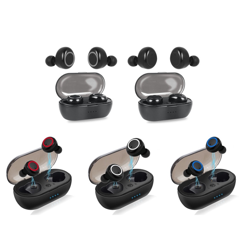 GT1 TWS Fingerprint Touch Bluetooth Earphones, HD Stereo Wireless Headphones,Noise Cancelling Gaming Headset