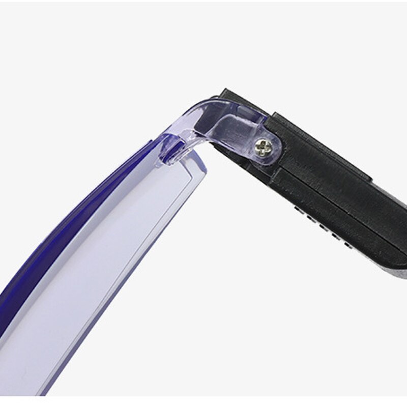 Anti-blue Light Reading Glasses Distance And Near Dual-use Rimless Edge-cutting Eyeglasses With Led Light For 100-350 Degree