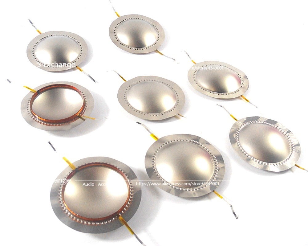 8 Pcs 8 Ohm 51.2mm Titanium Dome Tweeter Diaphragm Voice Coil 51mm Core