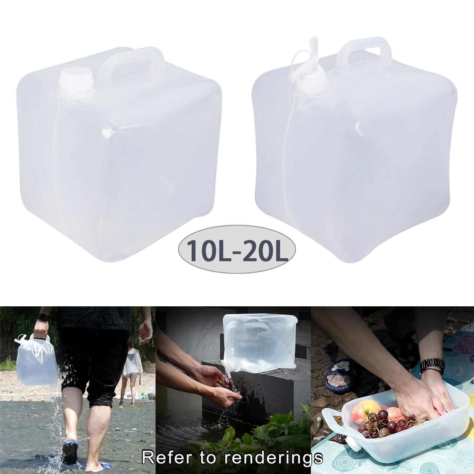 10/20L Collapsible Water Carrier Storage Container With Tap Camping Hiking