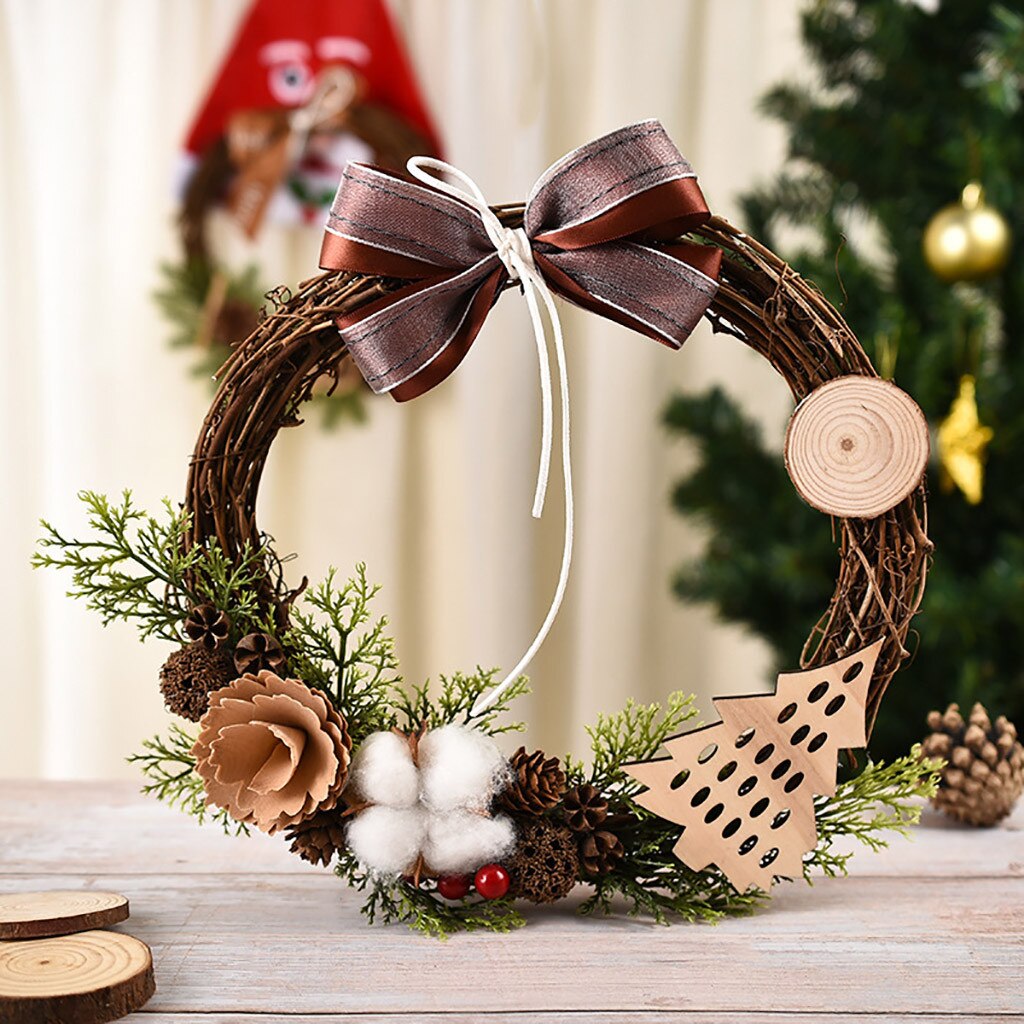 Kerstversiering Hanger Winkelcentrum Rotan Krans Deur Hanger Kerstkrans Decoraties Dorp Krans