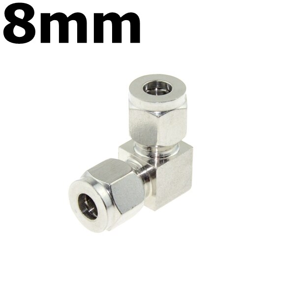 Stainless Steel 304 Compressor Double Ferrule Connector 6mm 8mm 10mm 12mm 1/4" 1/2" Pipe Tube Coupler Air Compression Fitting: 8mm