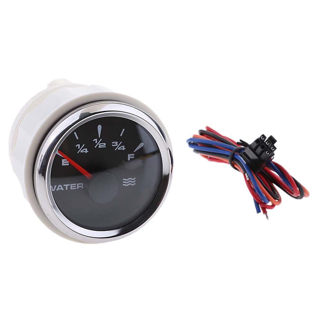 2 inch 52mm 9-32V Electric Water Tank Level Gauge Meter Indicator 0-190ohm Signal with Backlight - Waterproof