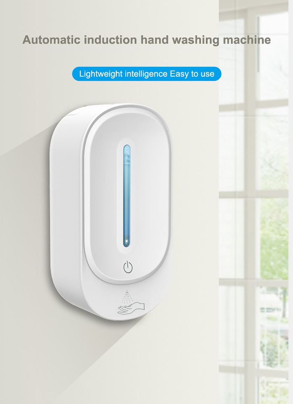 No Drilling Wall-Mounted Alcohol Liquid Dispenser Automatic Induction Washing Machine Sensor Cleaner Alcohol Mist Spray 350ML