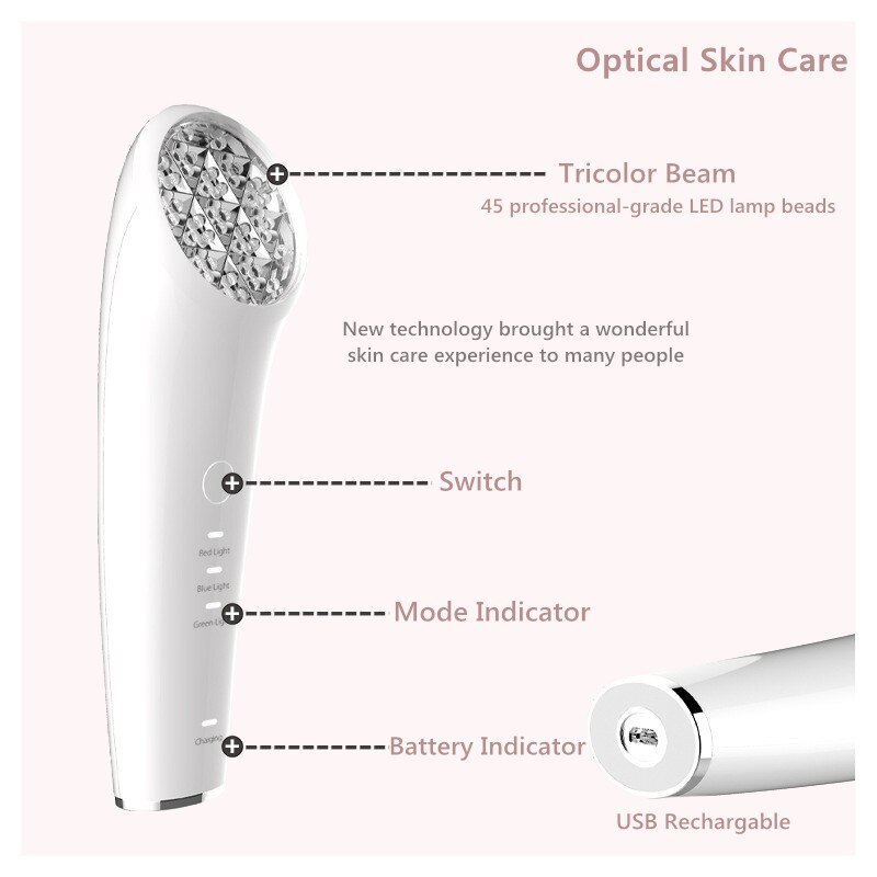 Photon thérapie par la lumière outils de soins de la peau électrique visage Led Machine de beauté éclaircissante tache de rousseur acné enlèvement peau resserrement dispositif