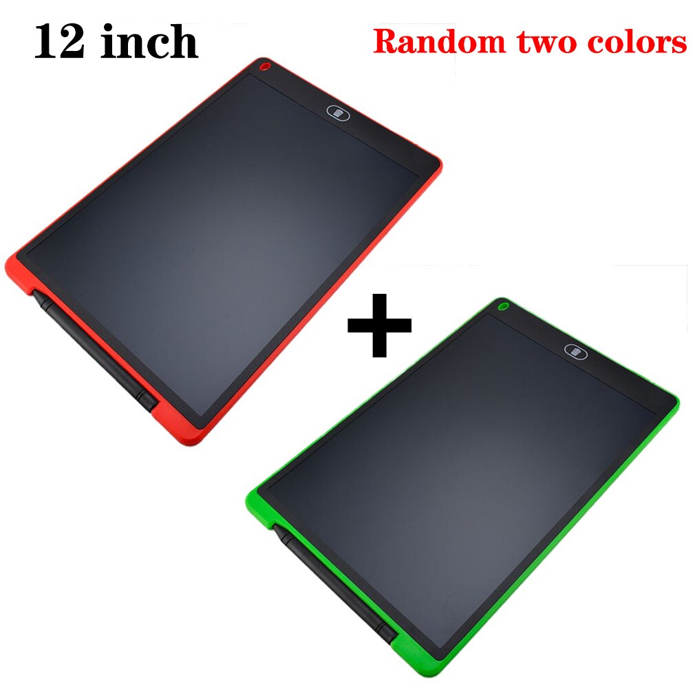 Tavolo da disegno elettronico da 12 pollici tavoletta da scrittura con schermo LCD tavolette da disegno grafiche digitali lavagna elettronica + penna: 12 inch Random 2PCS