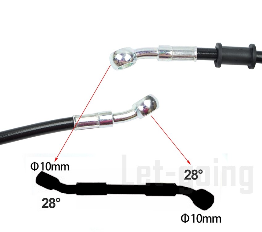 Motorcycle MX universal hose brake clutch or brake hydraulic hose off-road vehicle woven steel hydraulic reinforced brake hose