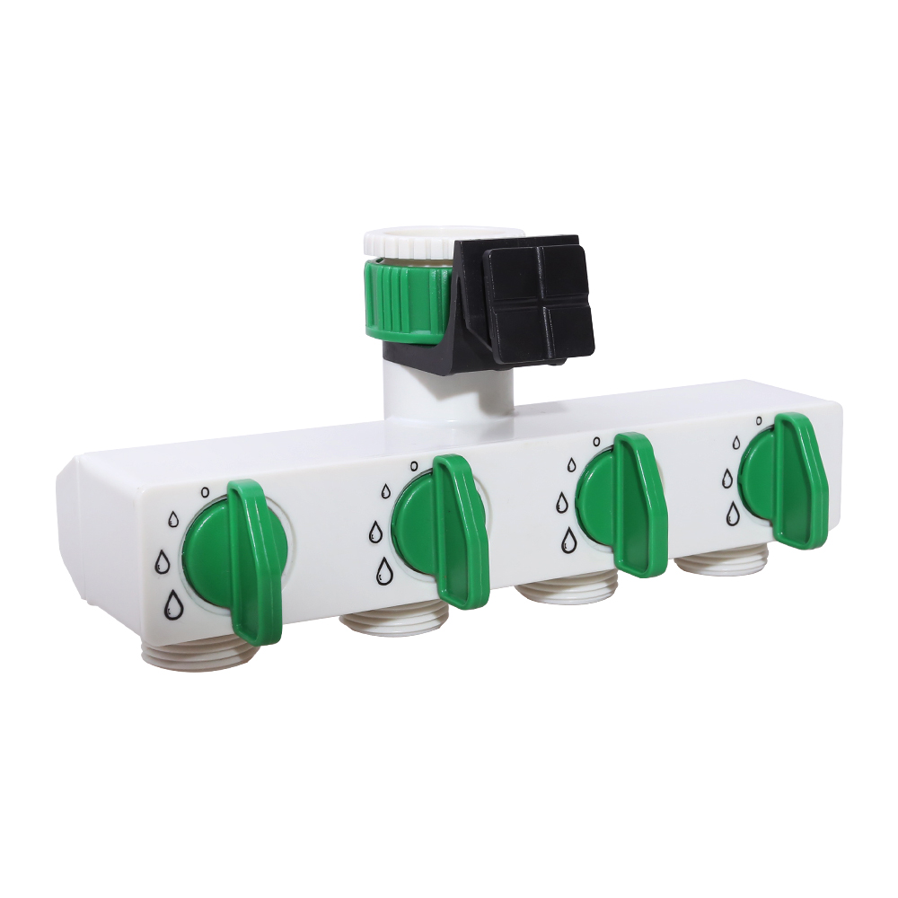4 Way Water Distributor Accessories for 10204 Tap Adapter ABS Plastic Connector Hose Splitters for Hose Tube Water Faucet #27212