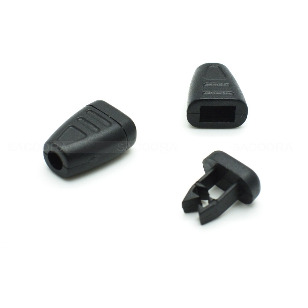 Zip Clip Buckle Zipper Pulls Cord Rope Ends Lock Black For Clothing accessories PARACORD DIY