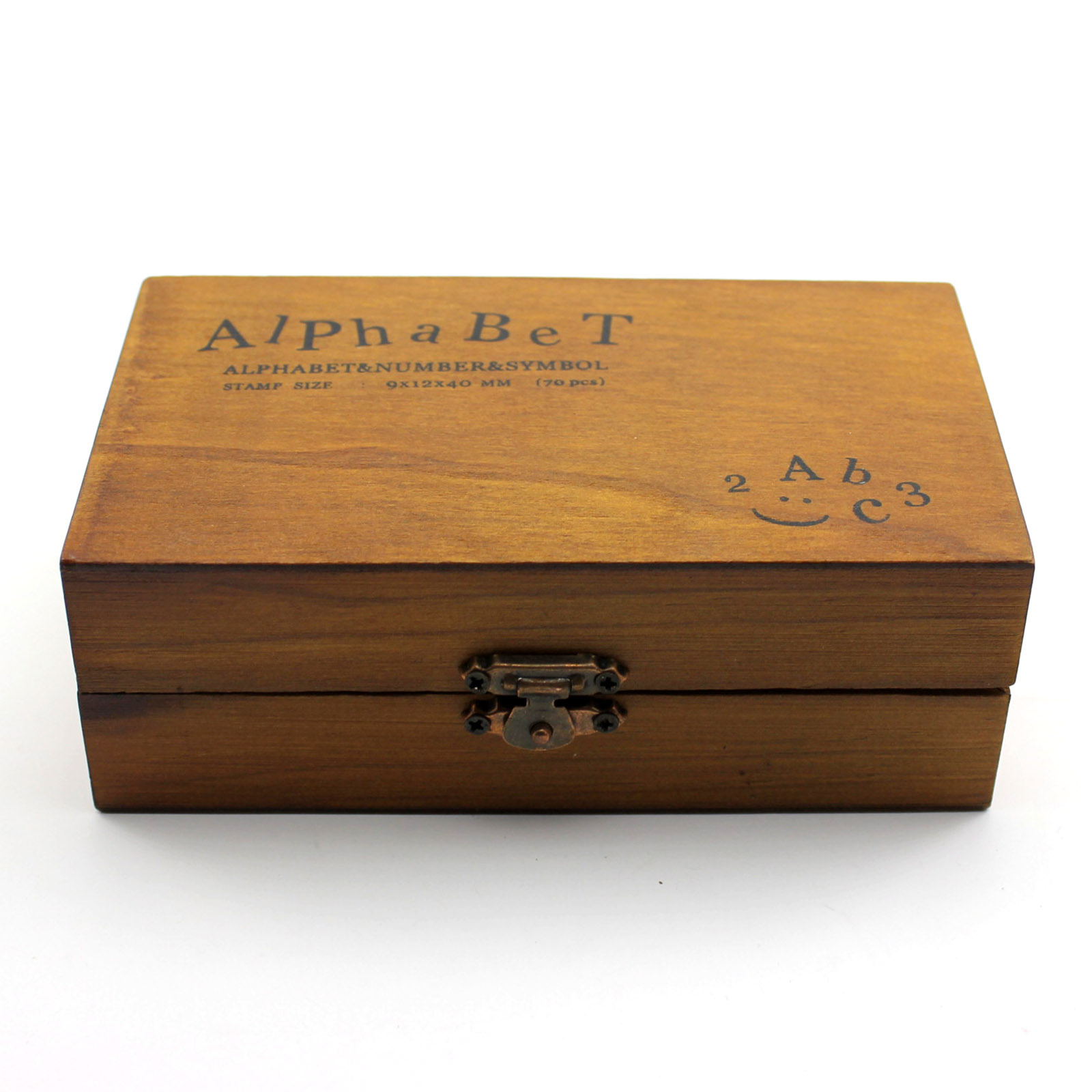 Regular Script 70Pcs Vintage Alphabet Number Symbol DIY Wooden 70pcs
