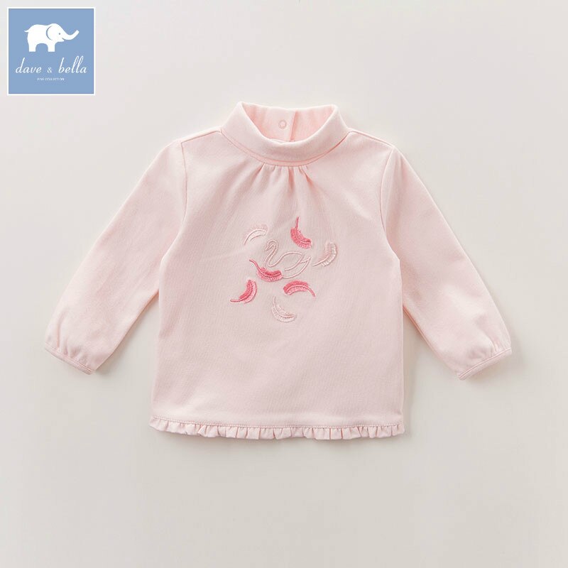 DB6118 dave bella herfst baby meisjes mode t-shirt kids peuter mooie tops kinderen tee