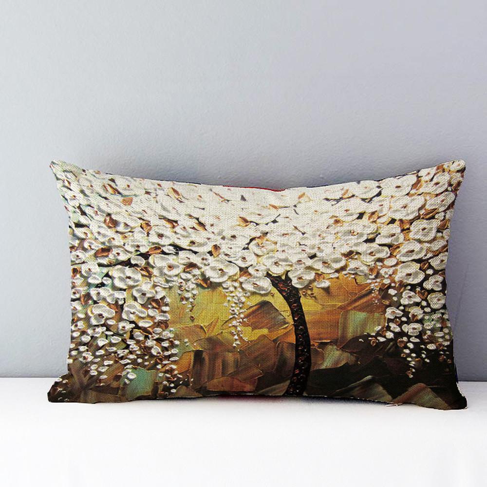 30*50cm Rectangle Pillow Cushion Case Toss Pillowcase Hidden Zipper Closure Soft Pillowcases Home Bed Ornament B1: E