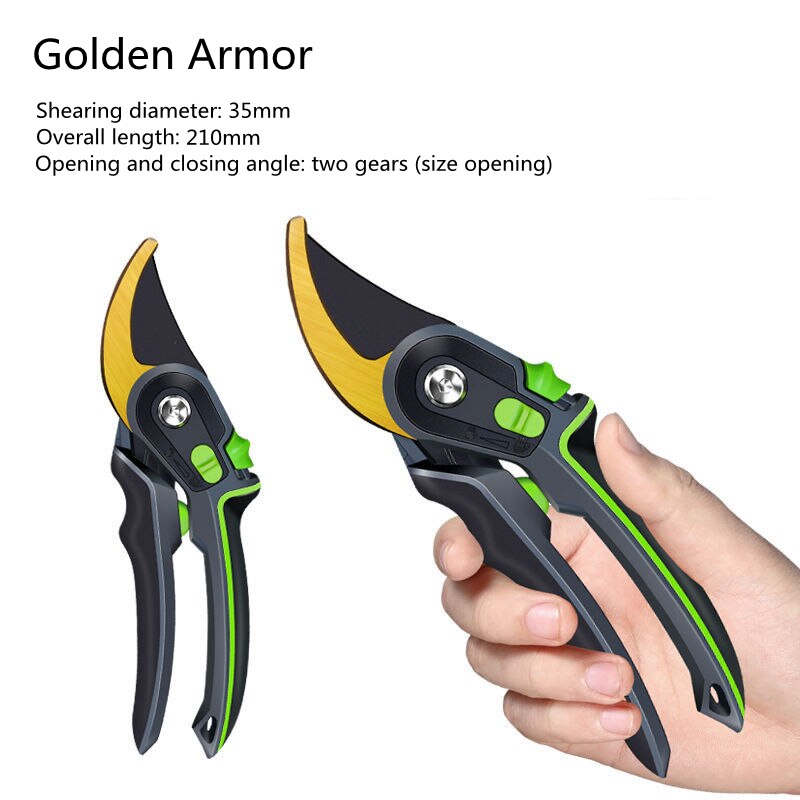 Garden Pruning Shears Flower Pruning Shears Grafting Fruit Branches Garden Scissors Household Gardening Tools: golden armor
