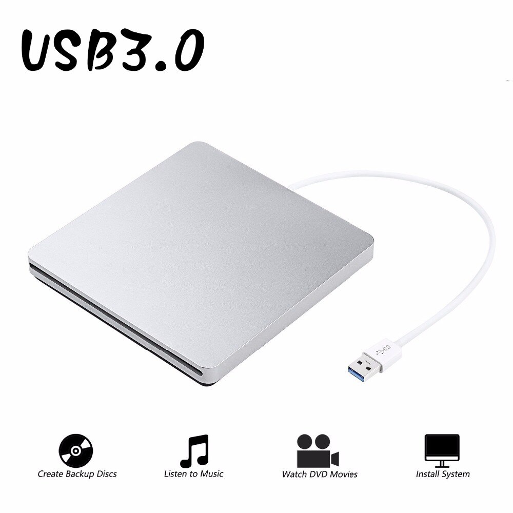 Usb 3.0 kortplats ladda enhet extern dvd-spelare cd/dvd rw brännare brännare brännare superdrive för apple mac laptop pc vinna anteckningsbok