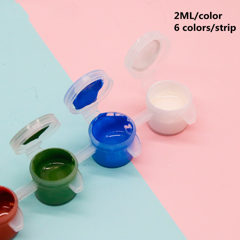 6-color Set Pottery Art on-glaze Color Pigment Jingdezhen Ceramic Painted Pigment Low Temperature Firing 750~850 Degrees