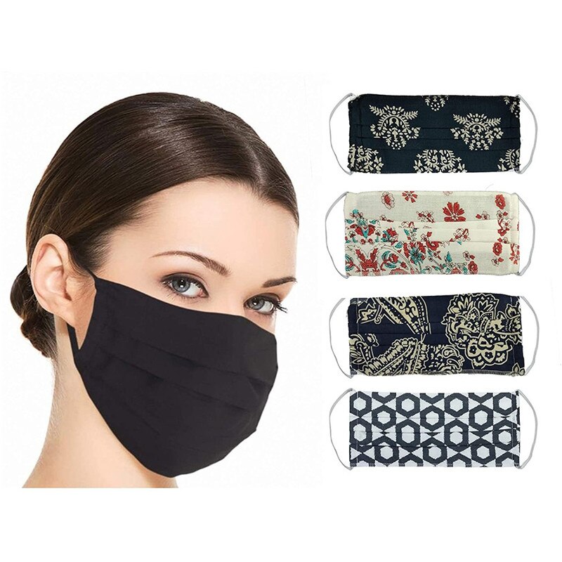 5 Pack Mixed Baumwolle Erwachsenen Wiederverwendbaren Gesicht Schutz Waschbar Outdoor Radfahren Anti-Staub Atmungs Gesicht Protektoren Masque: C