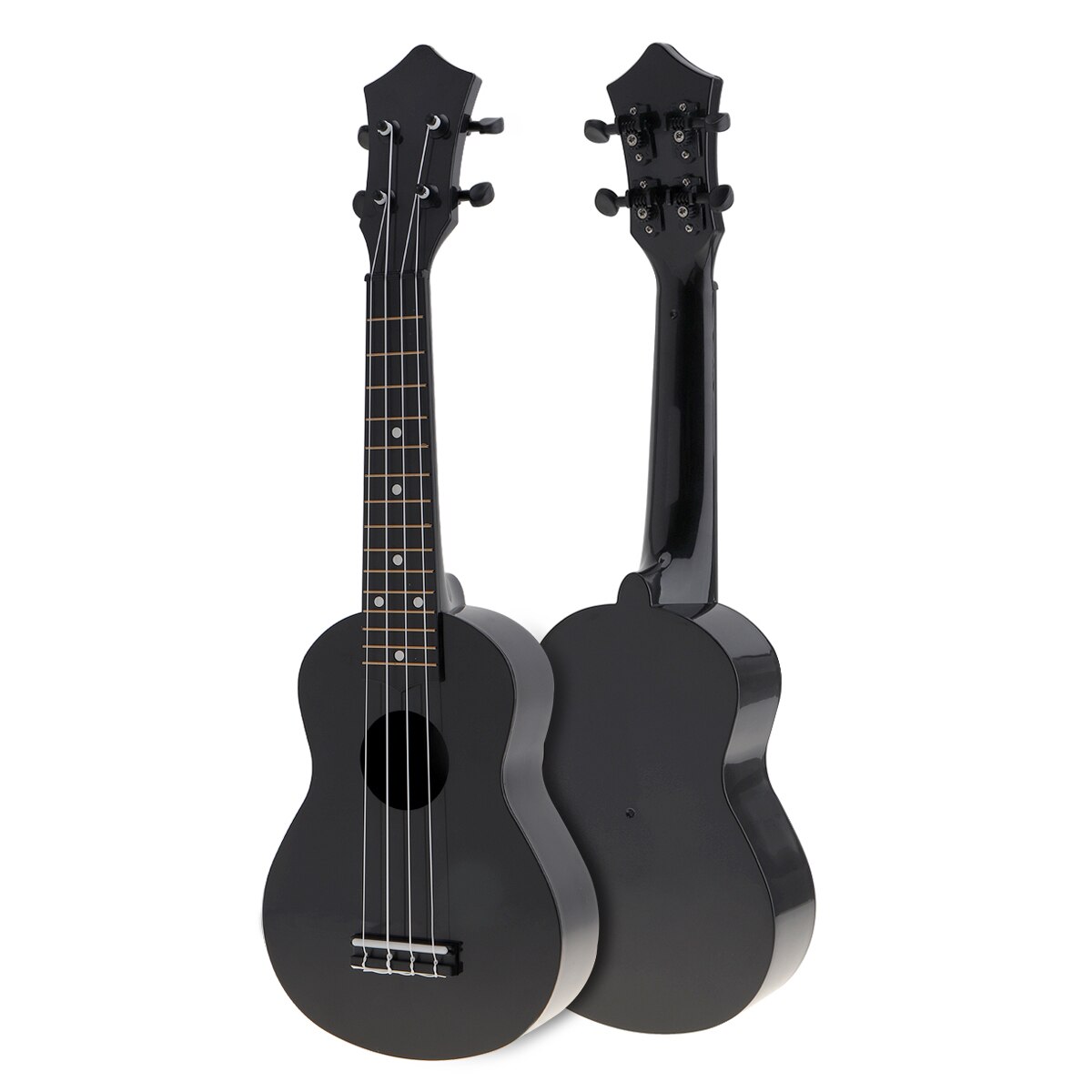21 Inch Colorful Acoustic Ukulele Uke 4 Strings Hawaii Guitar Guitarra Musical Instrument for Kids Children Beginner: Black