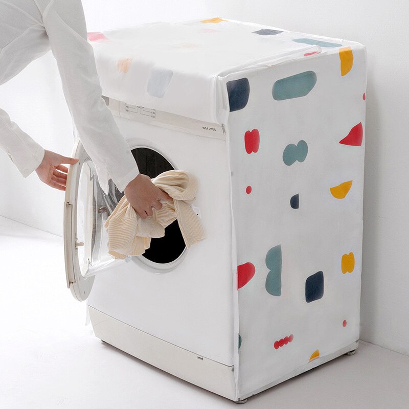 Peva vaskemaskin støvdeksel rulle snu vaskemaskindeksel blomster geometrisk vaskemaskin støvdeksel yi yue