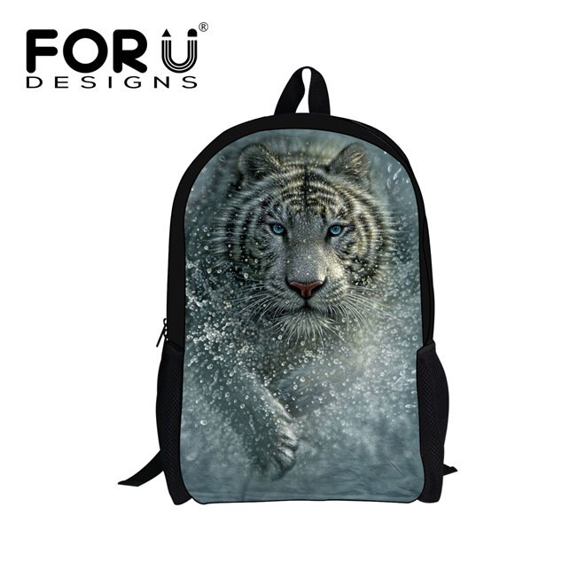 FORUDESIGNS Primaire Schooltassen Cool Wolf Haai Rugzak voor Studenten Schooltas Jongens Meisjes Rugzakken Boek Bag Kids Beste Cadeau: w1703
