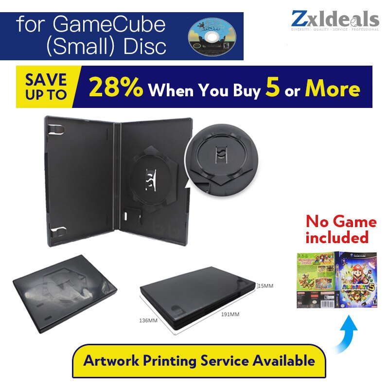 Vervanging Case Voor Gamecube Disc Kleine Game Spare Enkele Cd Game Doos Zwart