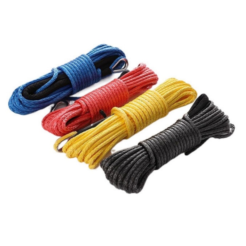 Corde de treuil synthétique pour voiture de récupération tout-terrain, ULde treuil, Rock Guard, RL UTV, chasse-neige, accessoires de remorquage, 4x4, 50 pieds, 1/4 pouces, 15m x 6mm