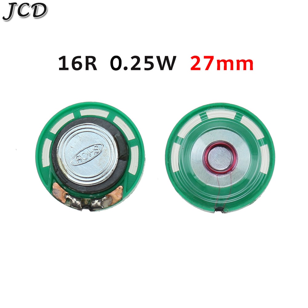 Jcd 1 Stuks Groene Ultradunne Mini Speaker 32 16 8 Ohm 0.25 Watt 0.25 W 32R 16R 8R Speaker Diameter 27Mm 2.7Cm