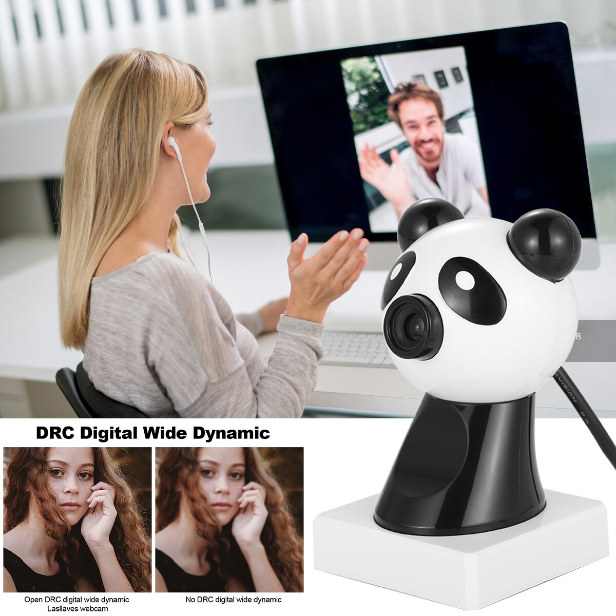 Hd webcam 480p usb kamera videooptagelse webkamera med højttaler til computer веб камера