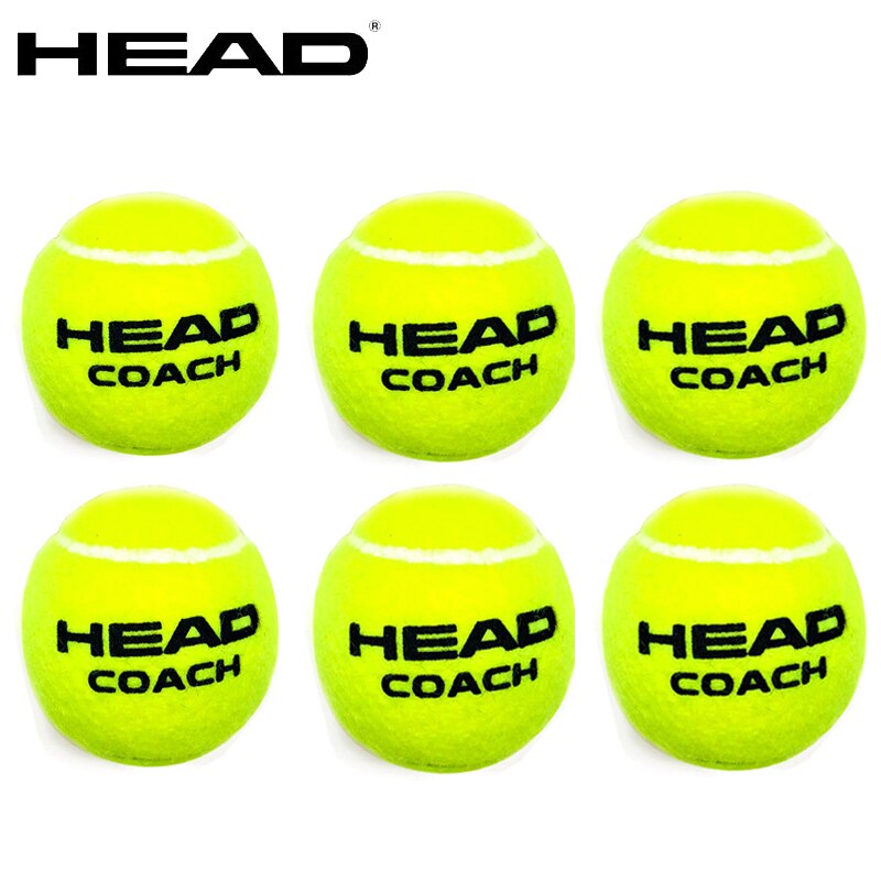 Oprindelige hoved tennisbold naturlige gummi uldkugler hovedtræner uddannelse bold tennis træner tennisbold standard pelotas tenis: 6 stk