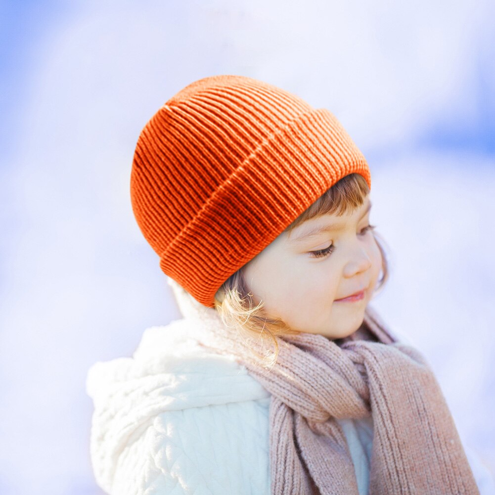 Chapeau tricoté pour femme et homme, bonnet rond et , doux et sans bords, couleur unie, thermique, idéal pour le cyclisme, collection hiver