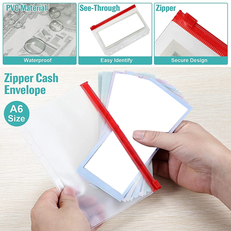 PU Leather Notebook Binder Budget Planner Organizer Binder Cover, with Binder Pockets, Expense Budget Sheets