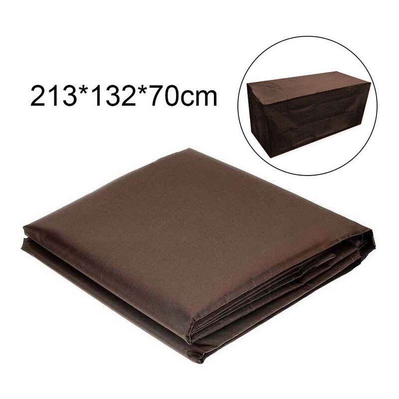 Outdoor Garden Furniture Rain Cover Waterproof Oxford Wicker Sofa Protection Set Garden Patio Rain Snow Dustproof Brown: 213x132x70cm