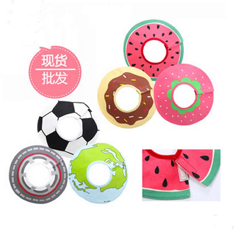 Pattern Fruit Series Round Baby Bibs Cotton Waterproof Bibs Newborn Burp Cloths For Girls Boys 0-3years Bib 360 Degree Bibs