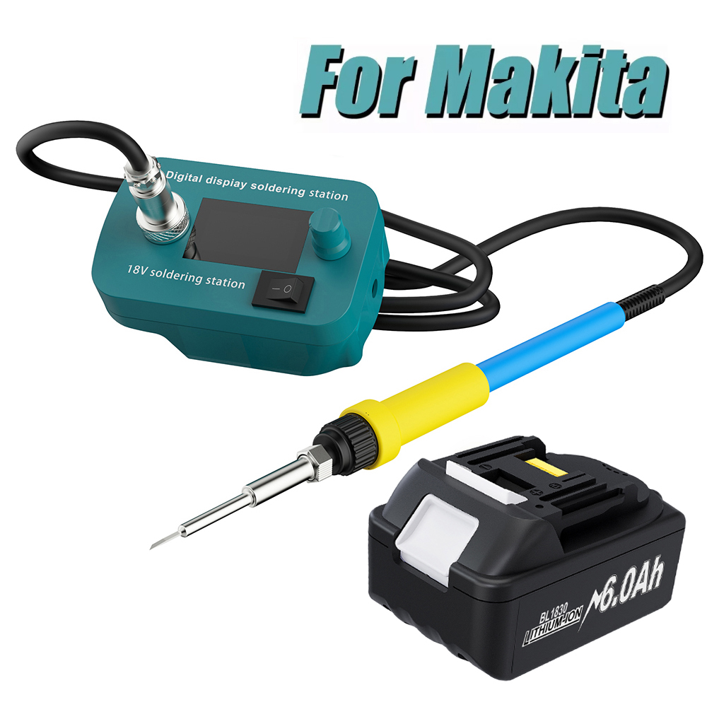 Pour Makita 18V batterie sans fil fer à souder outil 300-510 ℃ Outil de soudage de PCB 60W, température réglable, bricolage, réparation électrique: orange