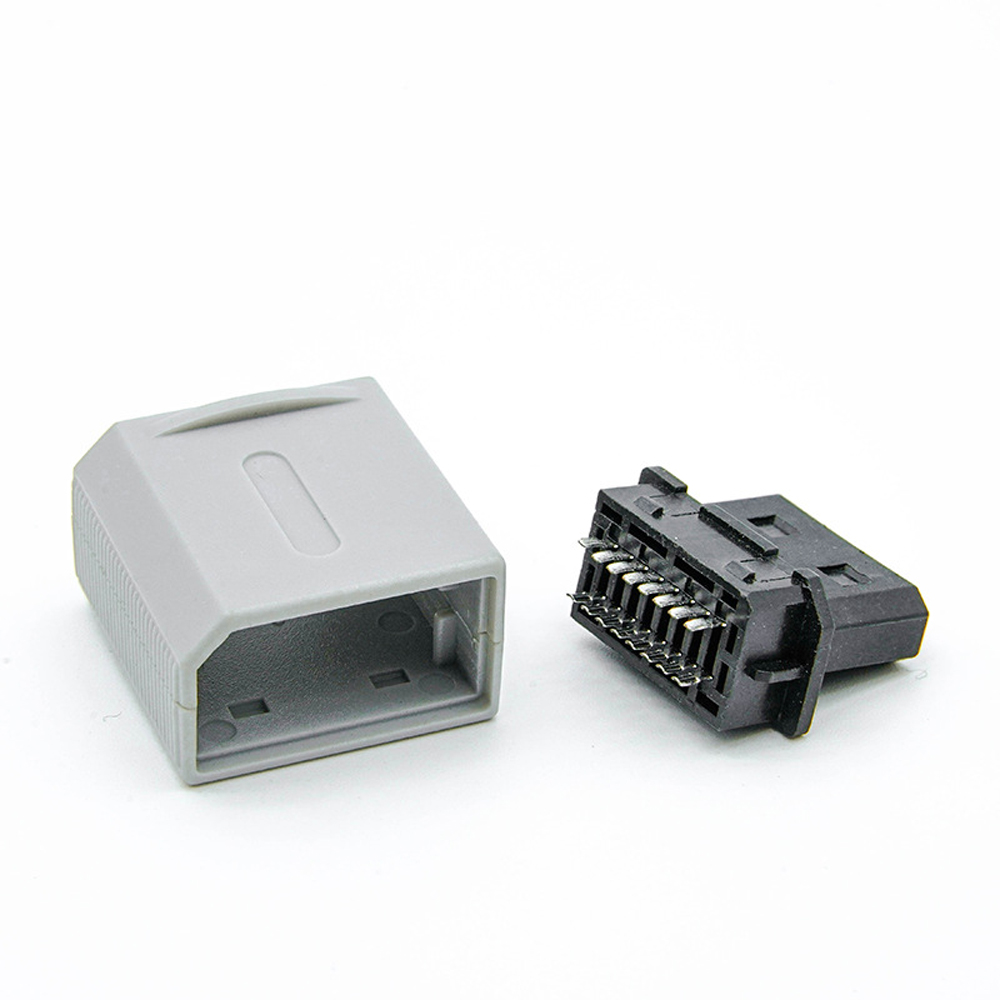 Connect Port Socket Interface Connector slot for wii 16P male cable plug: Gray