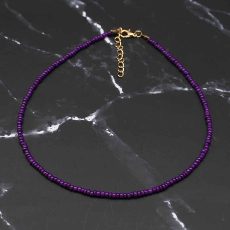Bohemia Handmade Rainbow koraliki proste Choker naszyjnik moda damska dziki słodki kolorowy kołnierz biżuteria prezent: 15
