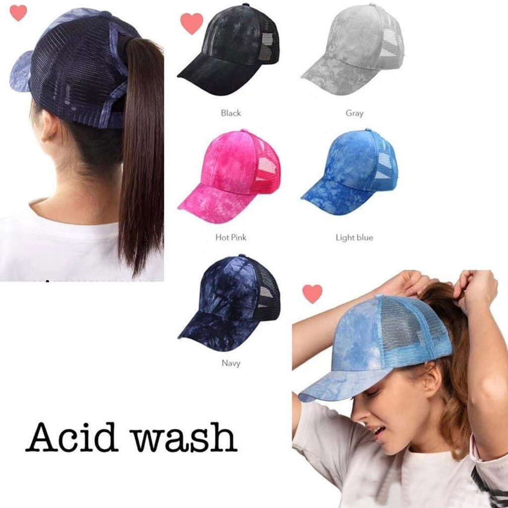 1PCs Unisex Couple mode CapTie-Dye Cap Breathable Plain Mesh Baseball Cap Adjustable Snapback Hats Hip Hop Hat sombrer