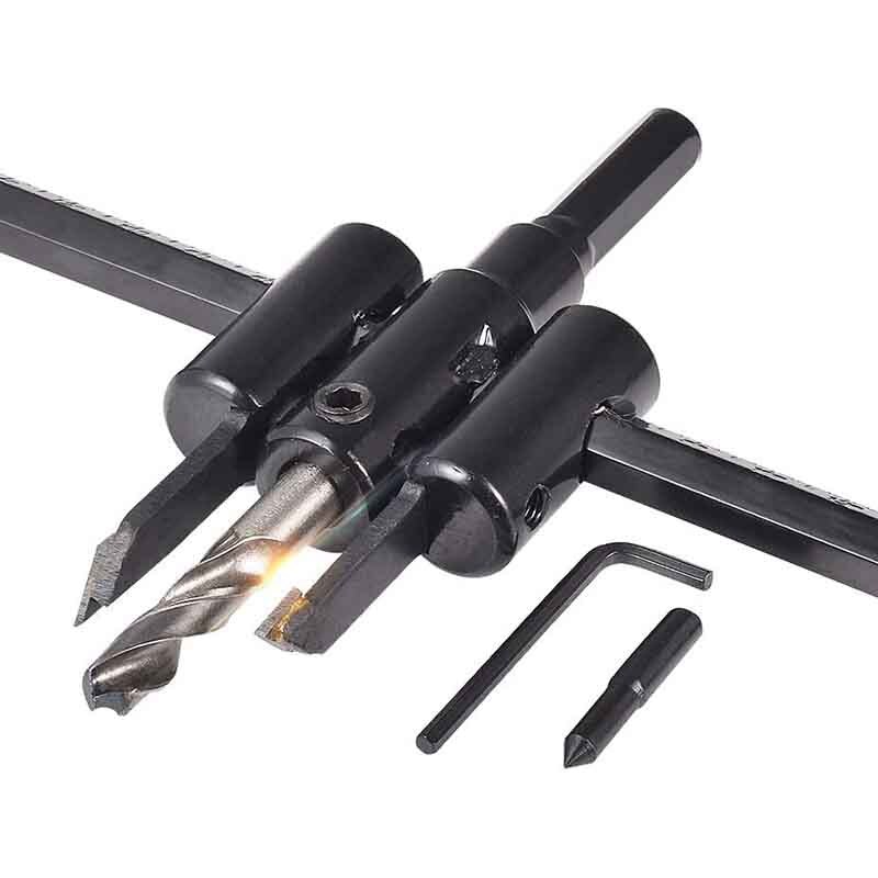 ! Adjustable Round Hole Cutter, Wood Reamer, Adjustable Plaster Downlight Audio Ceiling Drilling Bit